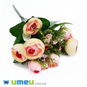 Букет півонії, 30 см, Персиково-рожевий (DIF-045778)