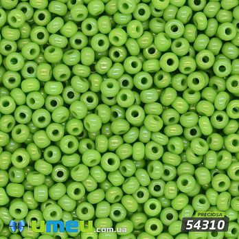 Бісер чеський №880/54310, Салатовий АВ, Перламутровий, 10/0 (BIS-047765)