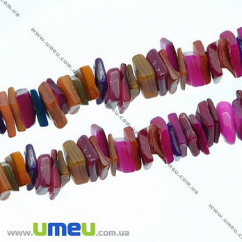 [Архів] Скол (крихта) натуральний камінь Перламутр мікс, 8-10 мм (76-78 см) (BUS-007602)