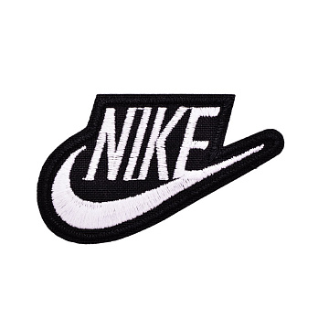 Термоаплікація Nike, 7х4 см, Чорно-біла (APL-053378)