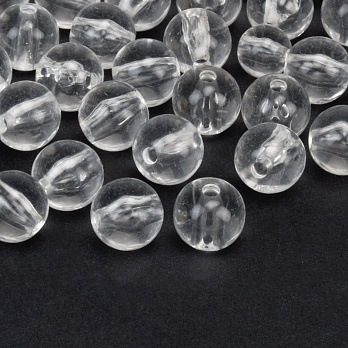 Намистини для сумок ОПТ, Акрилові, Круглі, 9,5 мм, Прозорі (BUS-059842)