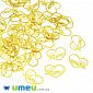 Декоративный элемент Сердце, 5х4х0,1 мм, Золото (DIF-047136)