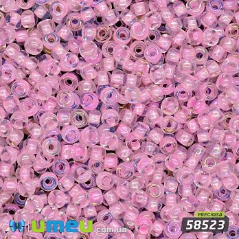 Бісер чеський №662/58523, Рожевий АВ, Пофарбований, 10/0 (BIS-047845)