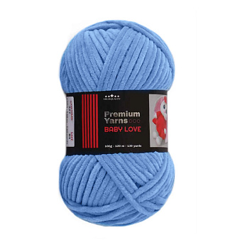 Пряжа Premium Yarn Baby Love 100 г, 120 м, Голубая 327, 1 моток (YAR-056006)