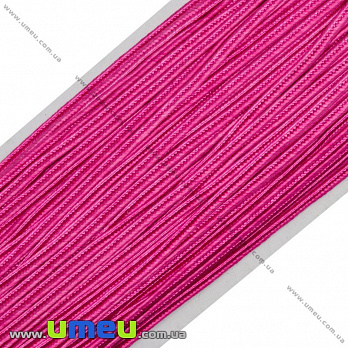 Сутажный шнур, 3 мм, Розовый, 1 м (LEN-010498)