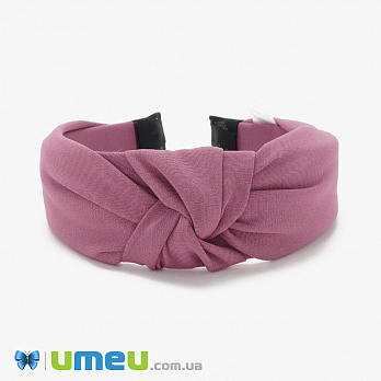 Обруч Чалма з вузлом тканину, 42 мм, Бузковий (OSN-041204)