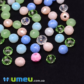 Намистини ронделі, 4х3 мм, Мікс (BUS-050925)