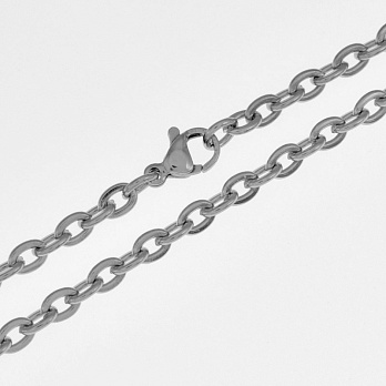 Основа на шию з нерж. ст., Темне срібло, 4 мм, 80 см (STL-057866)