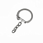 Основа для брелка, Темне срібло, 23 мм, 43 мм (OSN-062377)
