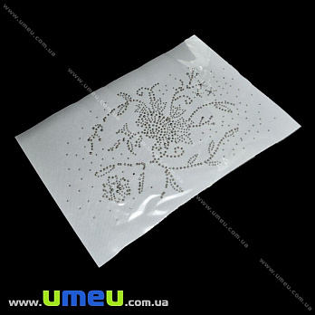 Термоаплікації стразові, 25х15 см, Мокрий асфальт (APL-025816)