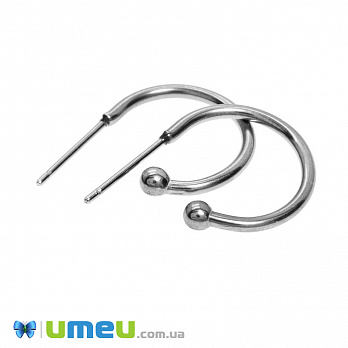 Швензи із нерж. сталі, 21х16 мм, Темне срібло (STL-049003)