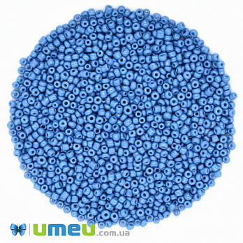 Бісер китайський дрібний, 12/0, Синій натуральний, 2 мм (BIS-037693)