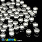 Бусина чешское стекло Preciosa Candy 6х4,5 мм, №02010/01700, Серебристая (BUS-040598)