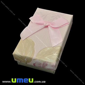 Подарочная коробочка Прямоугольная с узором, 8х4,5х2,5 см, Розовая, 1 шт (UPK-023138)