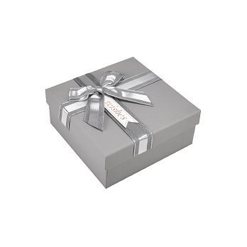 Подарункова коробка Квадратна, 15х15х6,5 см, Сіра (UPK-060621)