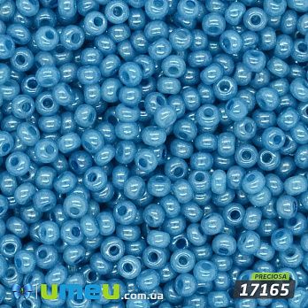 Бісер чеський №875/17165, Блакитний, Перламутровий, 10/0 (BIS-047760)