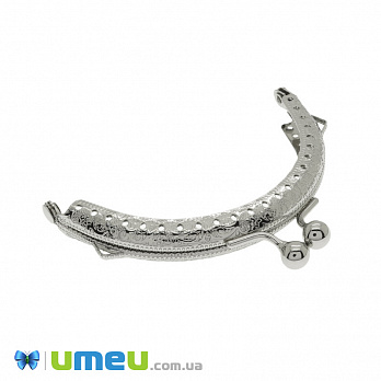 Фермуар металевий, Темне срібло, 8,7х6 см (BAG-042108)