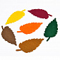 Декоративні вироби з фетру Листя осіннє, 8,5х4 см, Мікс, 1 набір (FLT-051577)