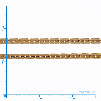 Цепь из нержавеющей стали, 2 мм, Золото, 1 м (ZEP-055306)