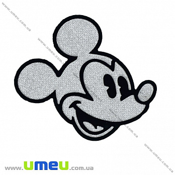 Термоаплікація блискуча Міккі Маус, 7,5х6,5 см (APL-020986)