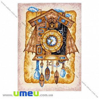 Набор для вышивания нитками Абрис Арт, Часы с кукушкой, 40х54 см, 1 набор (SXM-024906)
