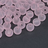 Бусины акриловые матовые, Круглые, 8 мм, Розовые светлые (BUS-059758)