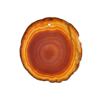 Зріз Агата, Червоно-коричневий, 55х52 мм (POD-032500)