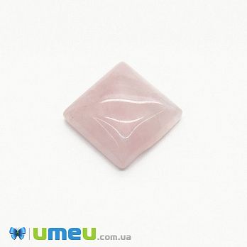 Кабошон нат. камінь Кварц рожевий (2 сорт), Квадратний, 16х16 мм (KAB-042023)