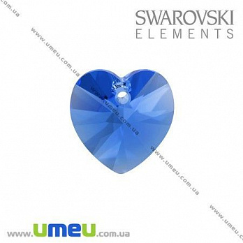 [Архів] Підвіска Swarovski Xilion 6228 Sapphire, 10 мм, Серце (POD-002318)