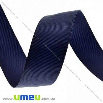 Репсовая лента, 40 мм, Синяя темная, 1 м (LEN-022424)