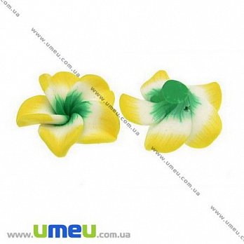 [Архів] Намистина FIMO Квітка, 32 мм, Жовта (BUS-007867)