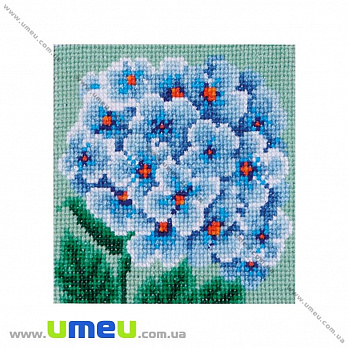 Набір для вишивання нитками VDV, Блакитна гортензія М-88, 10х10 см (SXM-032046)