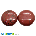 Кабошон нат. камень Яшма красная, Круглый, 28 мм, 1 шт (KAB-050563)