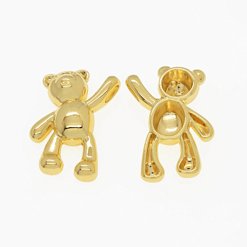 Підвіска метал. Ведмедик, 26х17 мм, Золото (POD-054758)