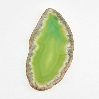 Зріз Агата, Зелений, 79х38 мм (POD-014413)