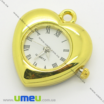 [Архив] Часы-подвеска Сердце, Золото, 29х25 мм, 1 шт (CLC-006102)