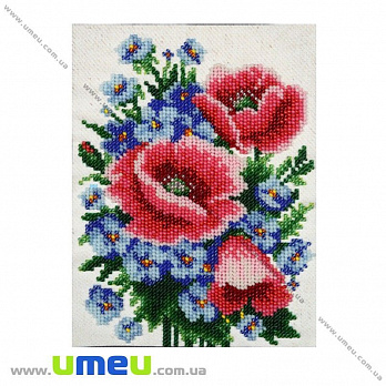Схема для виш. бісером VDV, Маки і волошки Т-621, 18х13 см (SXM-032087)