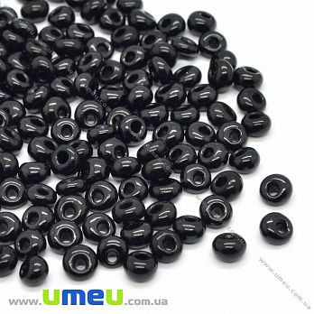 Намистини чеське скло Preciosa Drops 5/0, №23980, Чорний (BUS-036361)