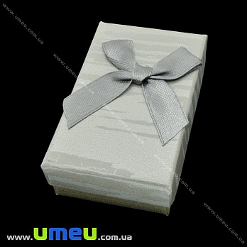 Подарункова коробочка Прямокутна, 8х4,5х2,5 см, Сіра (UPK-023132)