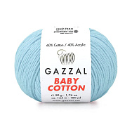 Пряжа Gazzal Baby Cotton №3451, 50 г, 165 м, Блакитна (YAR-060770) Пряжа Gazzal Baby Cotton №3451, 50 г, 165 м, Блакитна (YAR-060770)