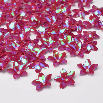 Паєтки Китай Квіти, 12х3 мм, Червоні АВ (PAI-052363)