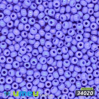 Бісер чеський №872/34020, Блакитний АВ, Перламутровий, 10/0 (BIS-047757)