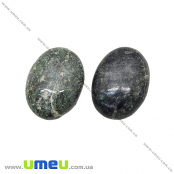 Кабошон нат. камень Серпентин (Змеевик), Овал, 18х13 мм, 1 шт (KAB-028851)