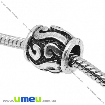 [Архів] Намистина PANDORA мет., 10,5х11 мм, Античне срібло (BUS-006908)