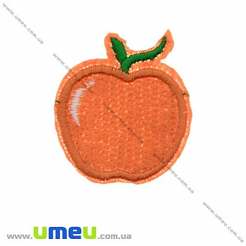 Термоаппликация Яблочко, 3,5х3,5 см, Оранжевая, 1 шт (APL-022307)