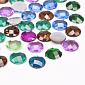 Кабошони пластикові, Круглі грановані, 10 мм, Мікс (KAB-012486)