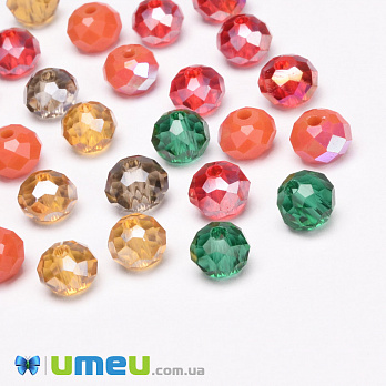 Намистини ронделі, 6х4 мм, Мікс (BUS-050943)