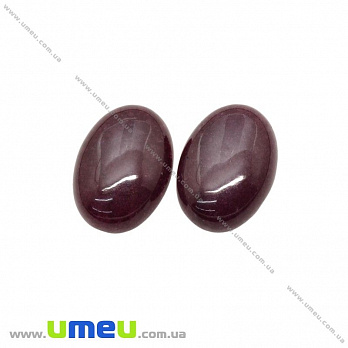 Кабошон нат. камінь Нефрит вишневий, Овал, 18х13 мм (KAB-025965)