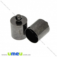 Ковпачок металевий, 11х7 мм, Чорний, 1 шт (OBN-032341)