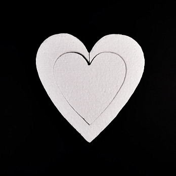 Пінопластовий виріб Серце в серці, 15х15х2 см (DEC-052589)